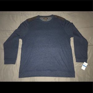 Blue Crew Neck Sweater.